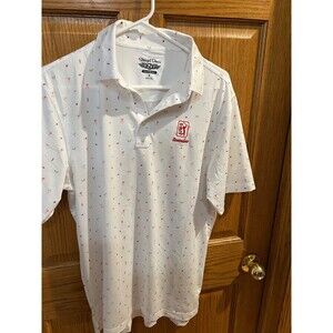 Straight Down TPC Summer Golf Polo Men Size Small S Fruit Flamingo Shirt